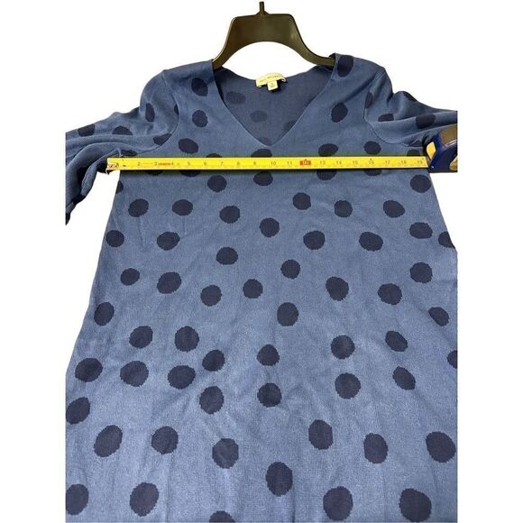 Women’s Free Assembly Ruffle Sleeve Mini Polka Dot Retro Vibes Roomy Sweater Dre - Picture 4 of 7